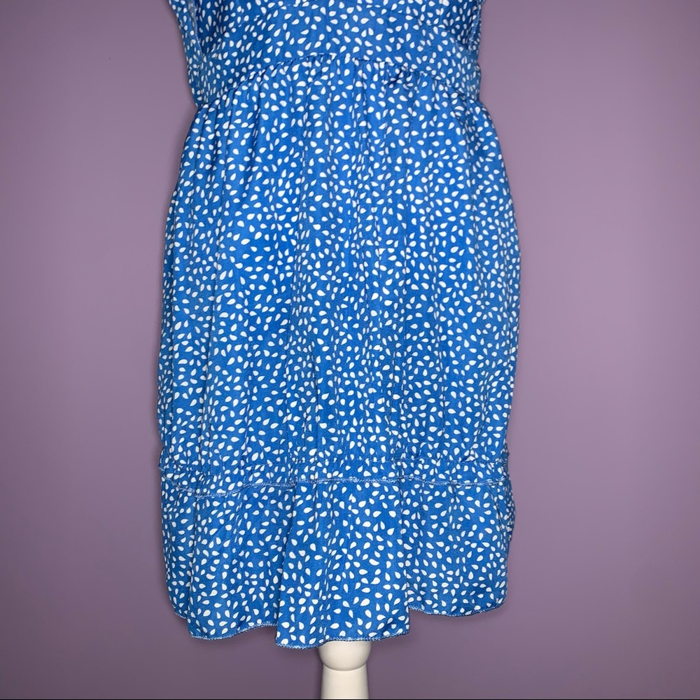 SOLD  Blue and White Polka Dot Dress - Picture 6 of 13